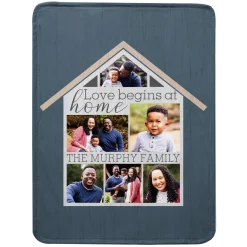 Love Begins At Home Photo Plush Blanket