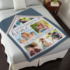 Love Begins At Home Photo Plush Blanket