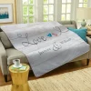 Lovebirds on a Wire Plush Blanket
