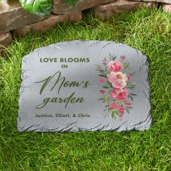 Love Blooms Arched Garden Stone