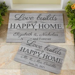 Love Builds a Happy Home Doormat