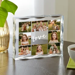 Love Collage Photo Acrylic Block