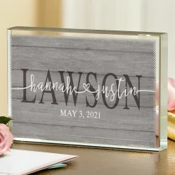 Love Connects Us Glass Block