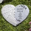 Loved By All Heart Wing Garden Stone