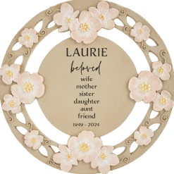 Loved By All Memorial Floral Garden Stone