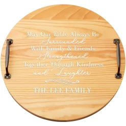 Love & Family Classic Pine Wood Barrel Tray