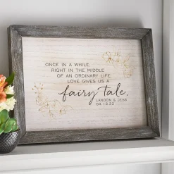 Love Gave Us a Fairytale Barnwood Framed Art