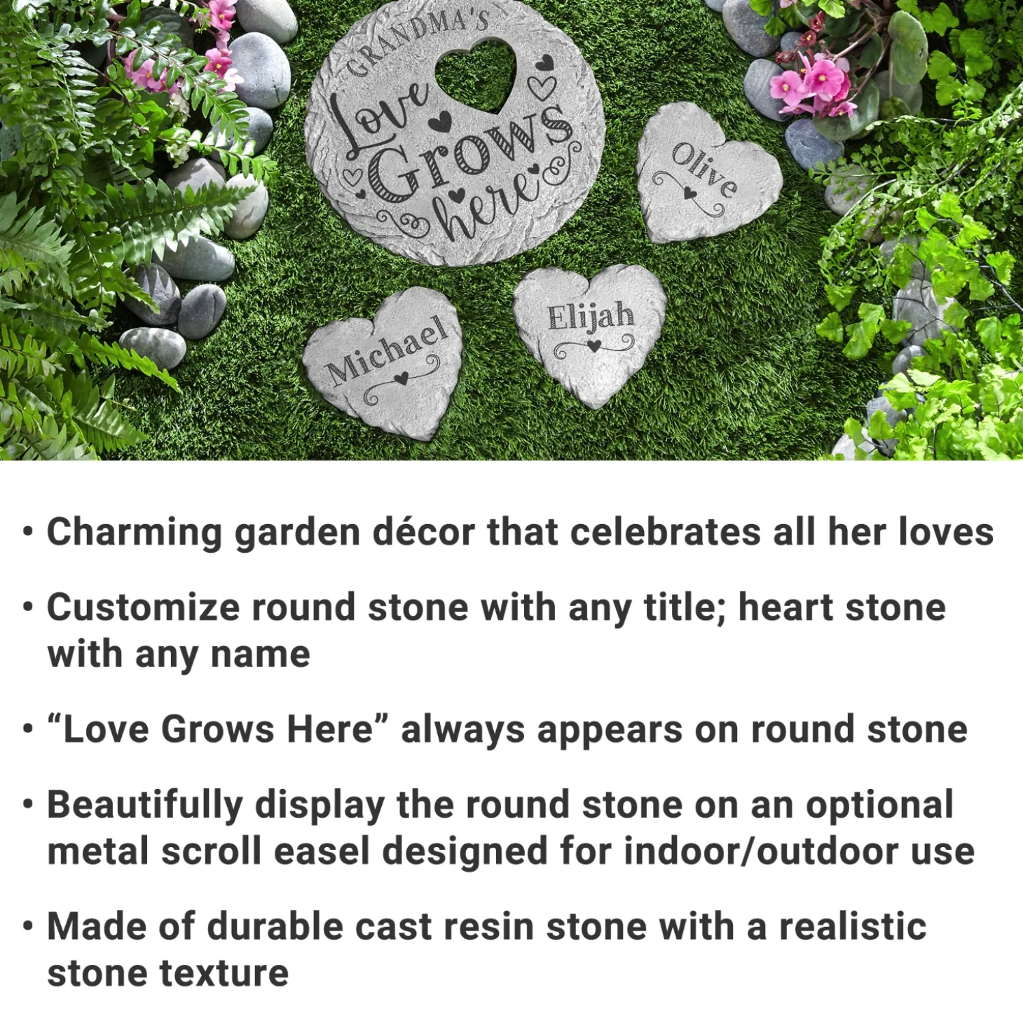Love Grows Here Garden Stone