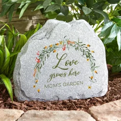 Love Grows Here Standing Garden Stone