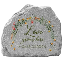 Love Grows Here Standing Garden Stone