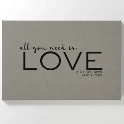 Love is All You Need Leather Wall Art