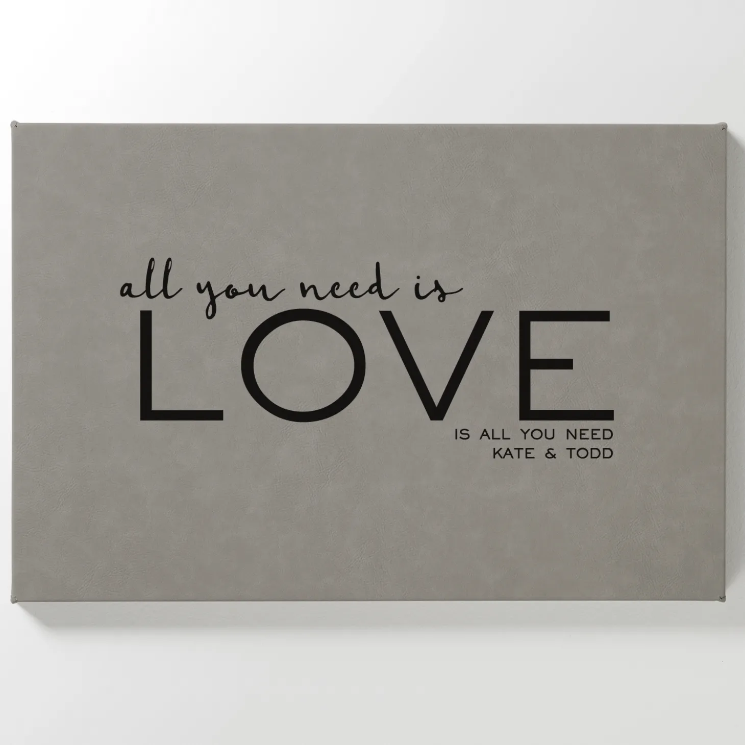 Love is All You Need Leather Wall Art