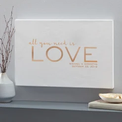 Love is All You Need Leather Wall Art