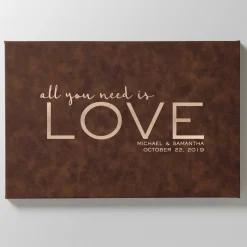 Love is All You Need Leather Wall Art