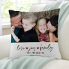 Love Joy Family Photo Throw Pillow