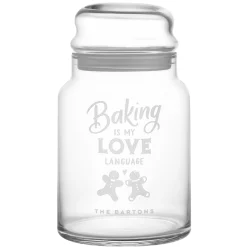Love Language Glass Treat Jar
