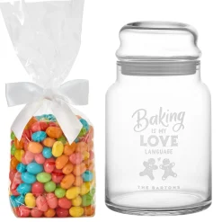 Love Language Glass Treat Jar