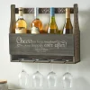 Love & Laughter Wall-Mounted Wine Rack