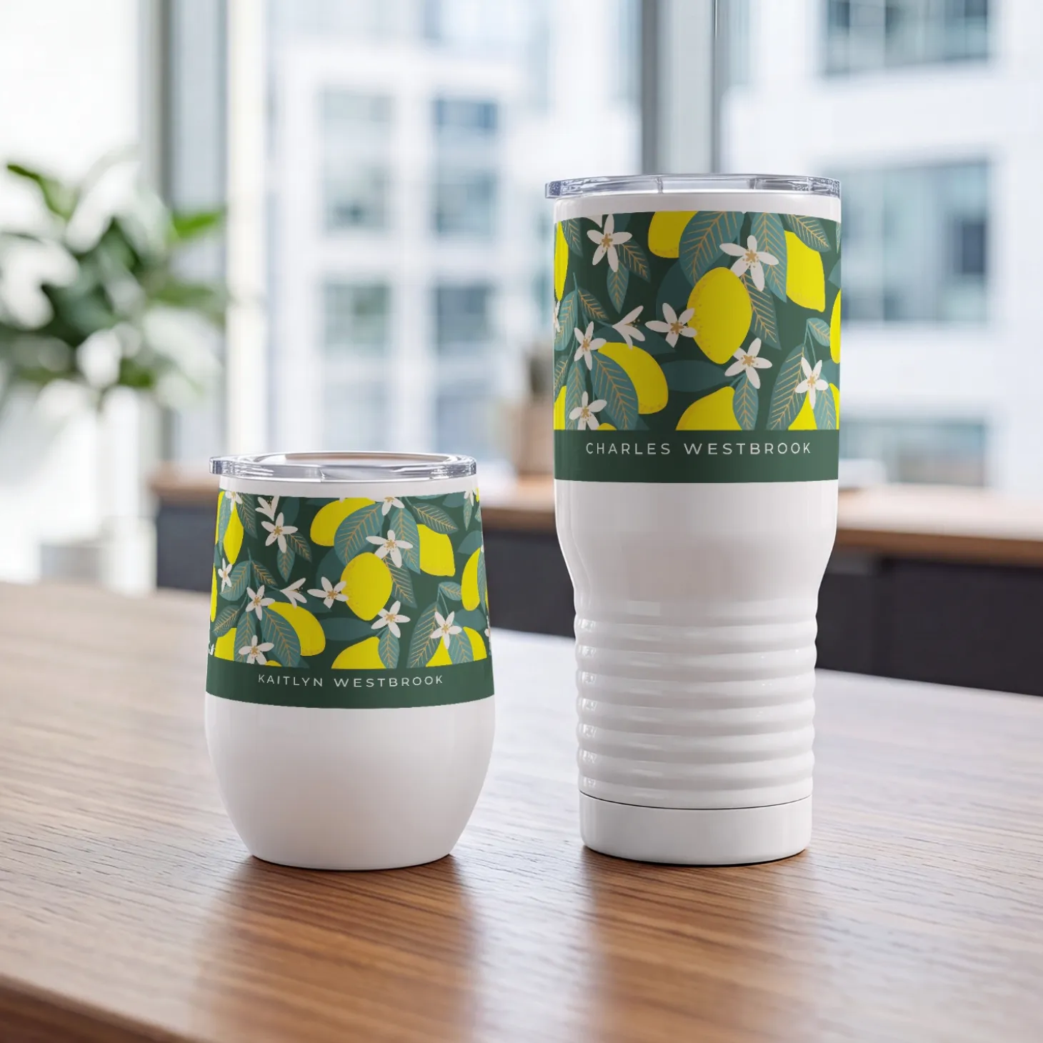 Love Lemon Insulated Tumblers
