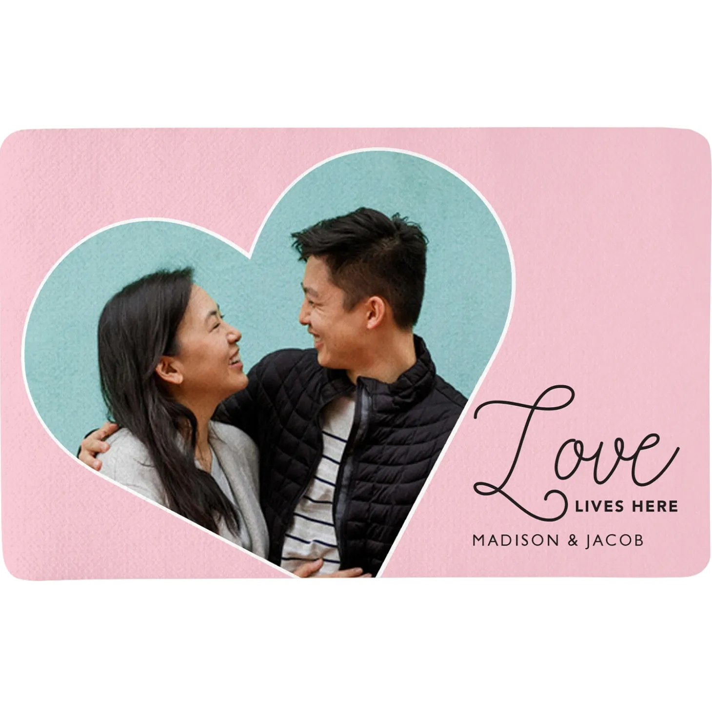 Love Lives Here Photo Doormat