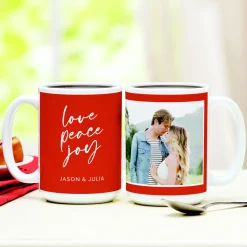 Love Peace Joy Photo Mug