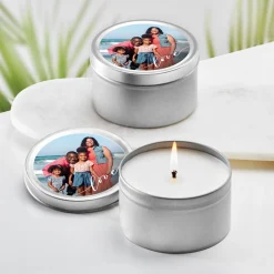 Love Script Photo Canister Candle