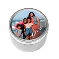 Love Script Photo Canister Candle