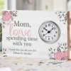 Love Spending Time With You Wood Clock