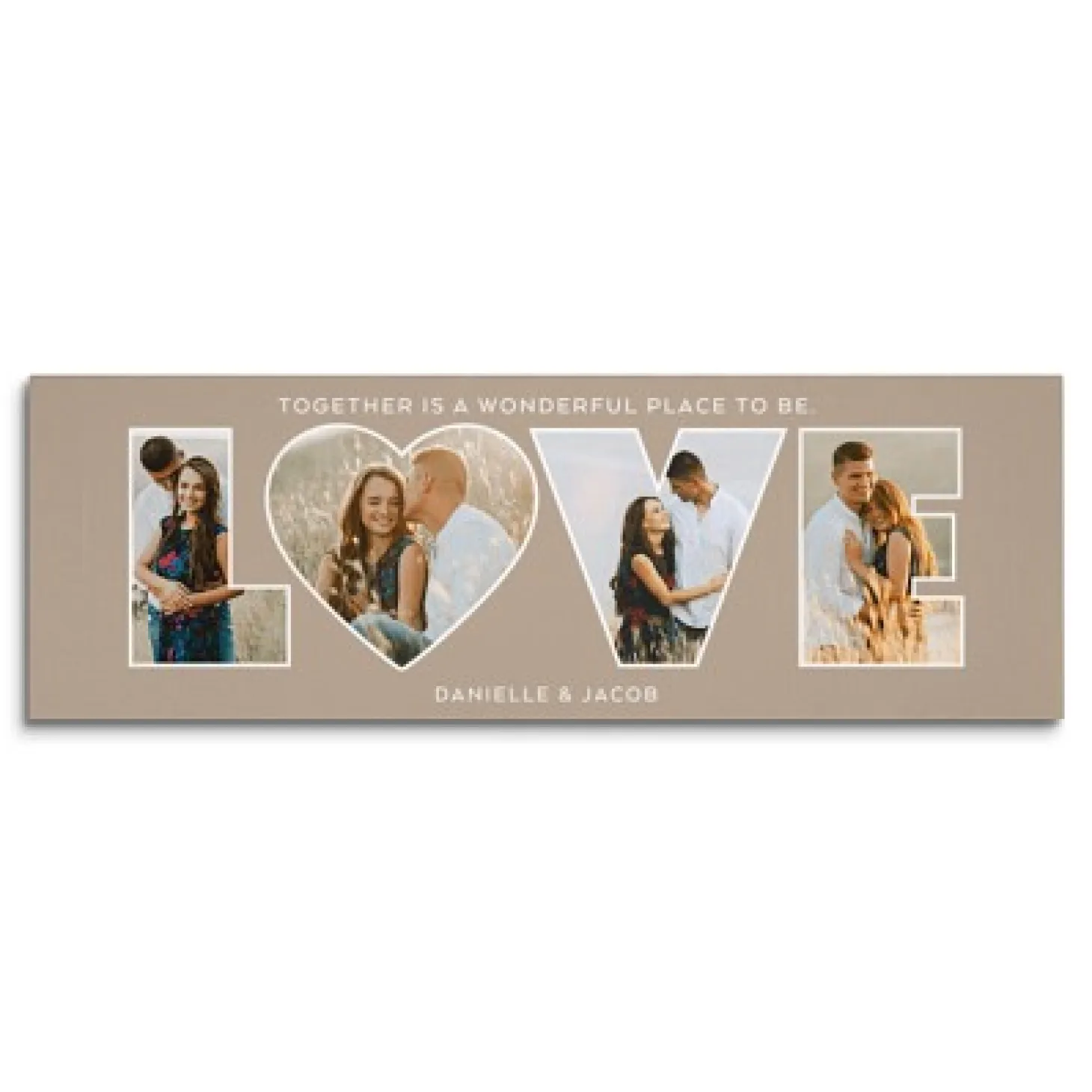 Love Typography Photo Canvas