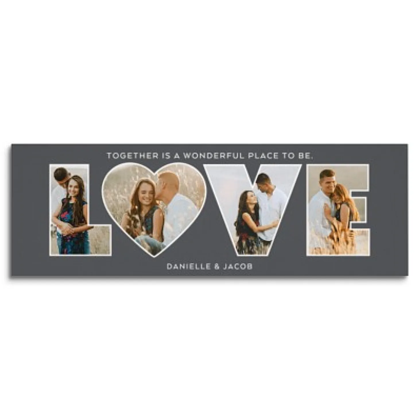 Love Typography Photo Canvas