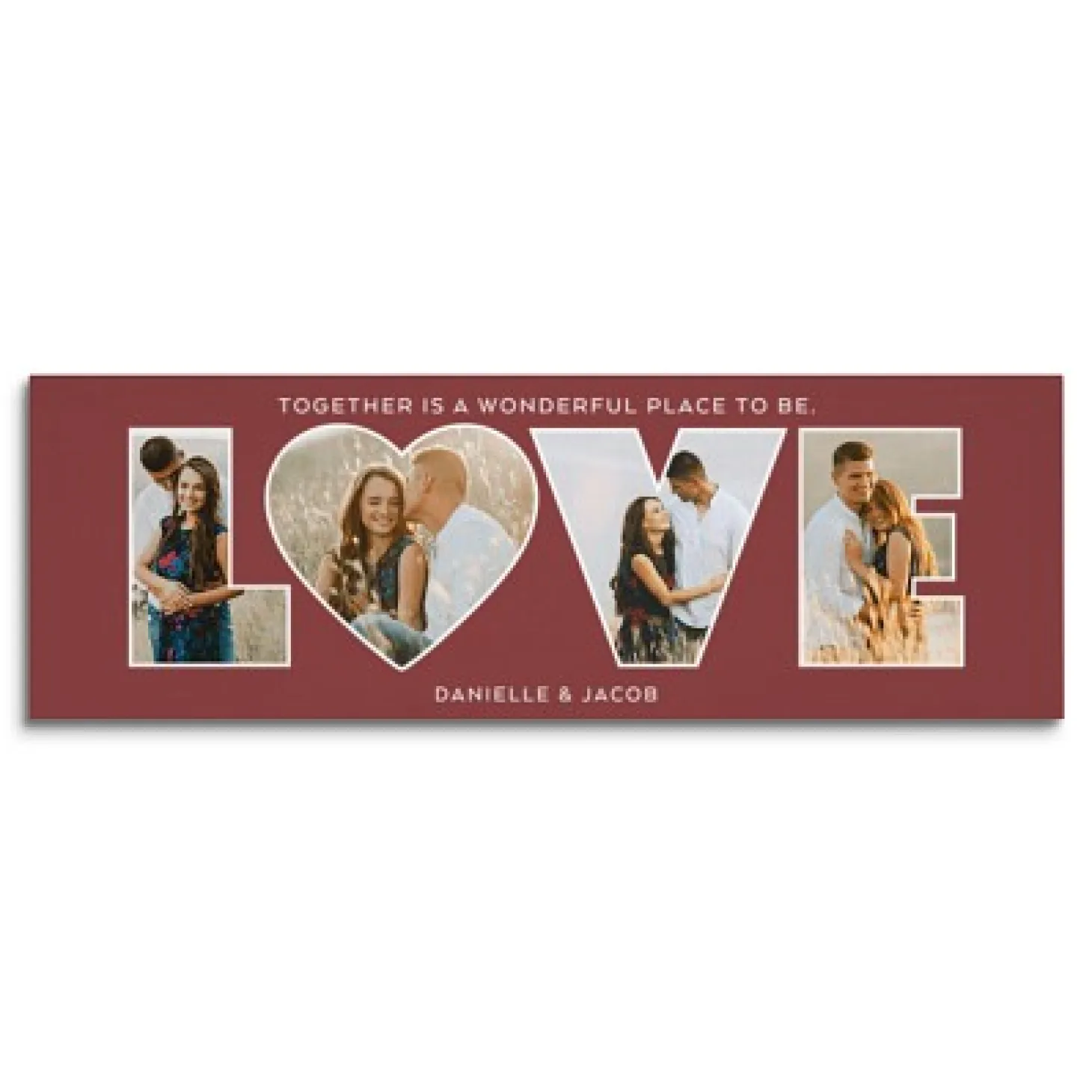 Love Typography Photo Canvas