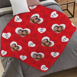 Love You All Around Photo Plush Blanket