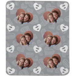 Love You All Around Photo Plush Blanket