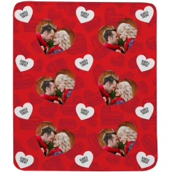 Love You All Around Photo Plush Blanket