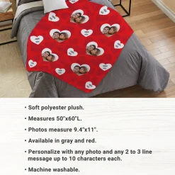 Love You All Around Photo Plush Blanket