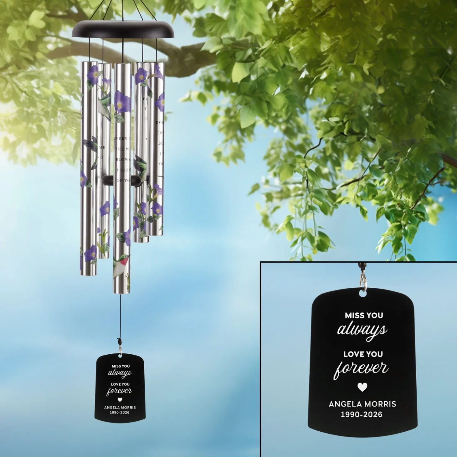 Love You Forever Memorial Sonnet 38 Inch Wind Chime