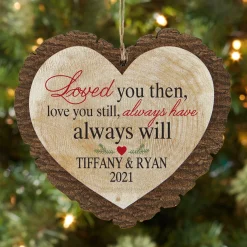 Love You Still Rustic Wood Heart Ornament