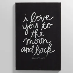 Love You to the Moon and Back Leather Wall Art