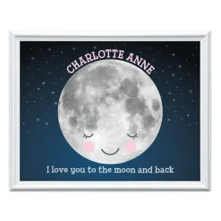 Love You To The Moon Framed Print