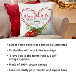 Love You to the North Pole & Back Throw Pillow