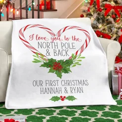 Love You to the North Pole & Back Plush Blanket