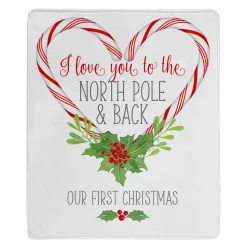 Love You to the North Pole & Back Plush Blanket