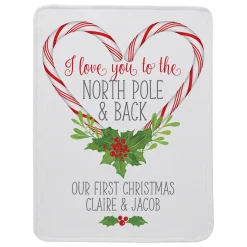Love You to the North Pole & Back Plush Blanket