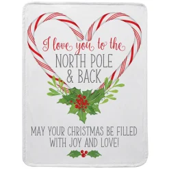 Love You to the North Pole & Back Plush Blanket