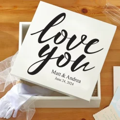 Love You Wedding Keepsake Box