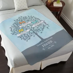 Loving Family Tree Plush Blanket
