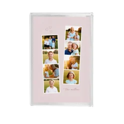 Loving Hearts Photo Film Strip Glass Block