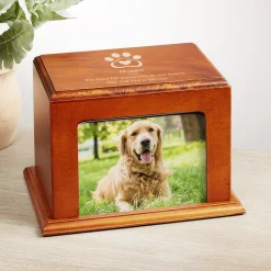 Loving Paw Wood Frame Cremation Urn