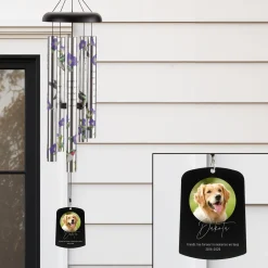 Loyal Hearts Pet Photo Memorial Sonnet 38 Inch Wind Chime