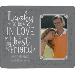 Lucky In Love Photo Plush Blanket